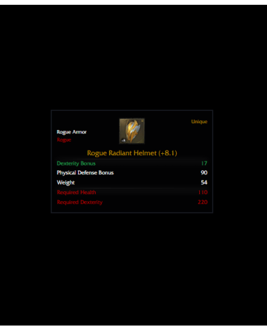 +8 Rogue Radiant Helmet