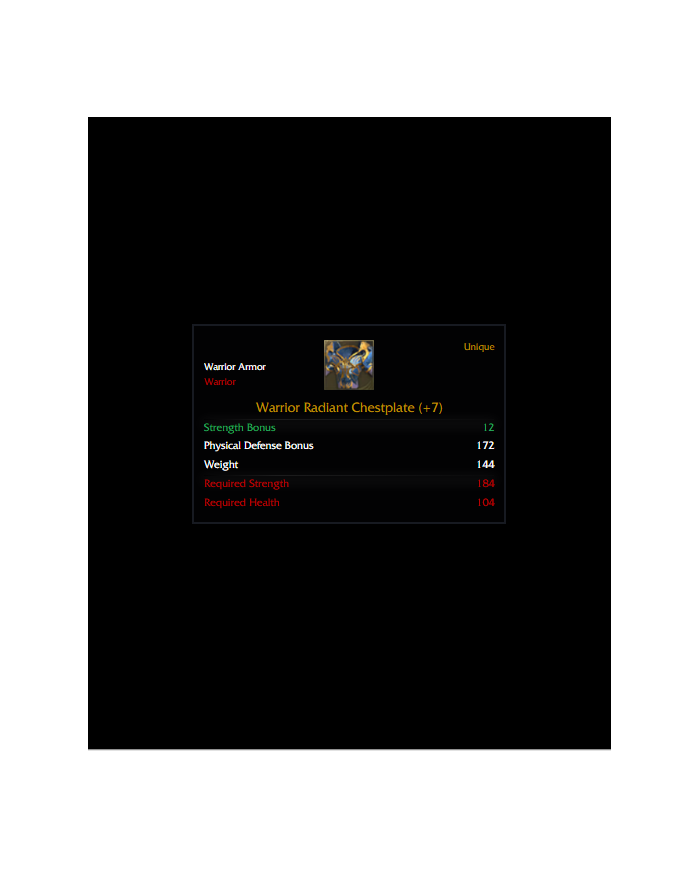 +7 Warrior Radiant Set