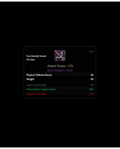 +8.3 Arch sword 173 AP