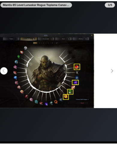 Mantis 85 Level Lunaskar Rogue Toplama