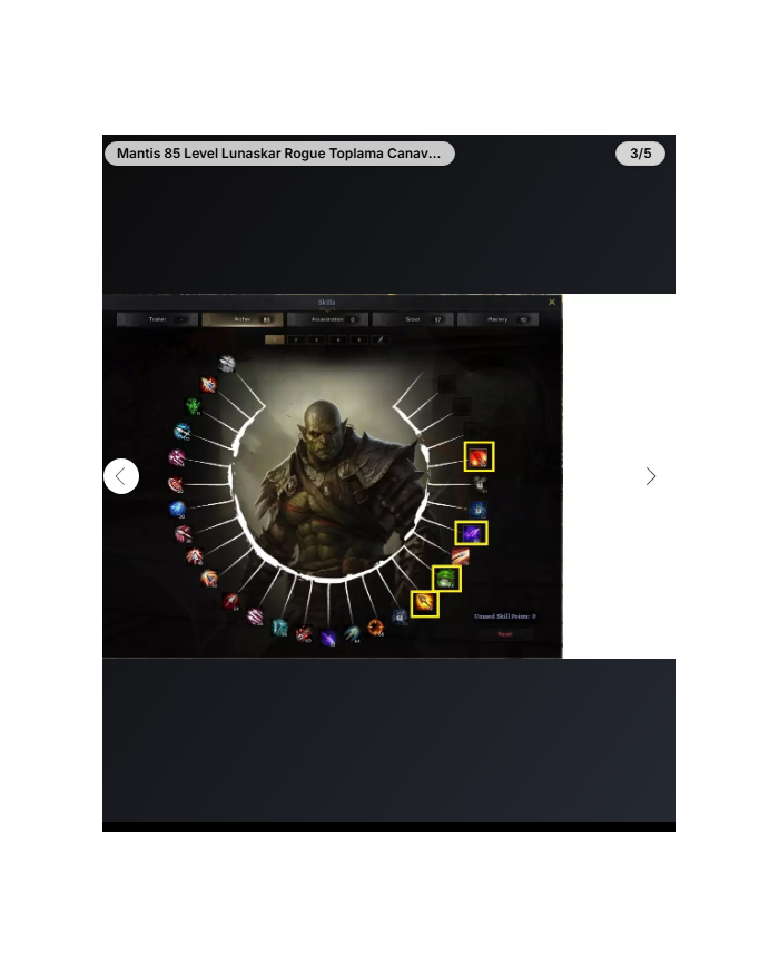Mantis 85 Level Lunaskar Rogue Toplama