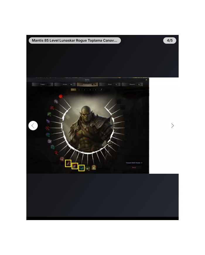 Mantis 85 Level Lunaskar Rogue Toplama