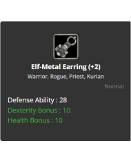 +2 Elf-Metal Earrring