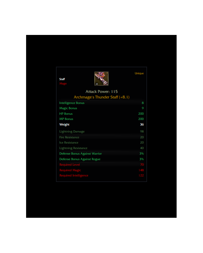 +8 Archmage's Thunder Staff