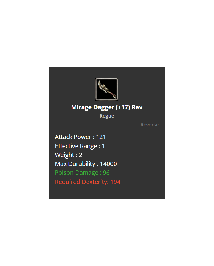 +17 Mirage Dagger