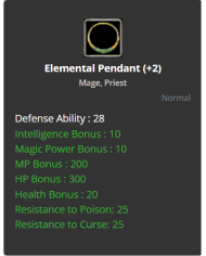 +2 Elemental Pendant