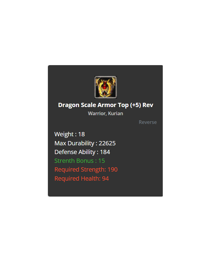 +5 Reverse Dragon Set