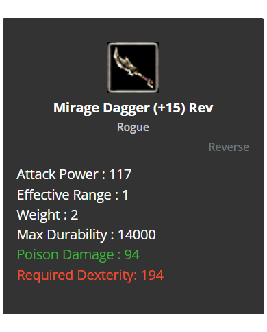 +15 Reb Mirage Dagger