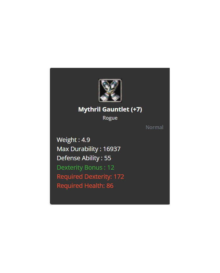 +7 MYTHRİL SET 