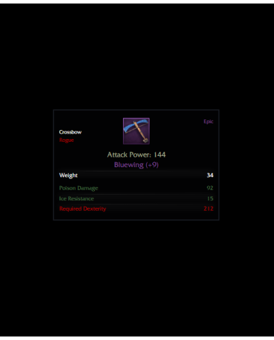 Bluewing +9 dex 3 psy 1