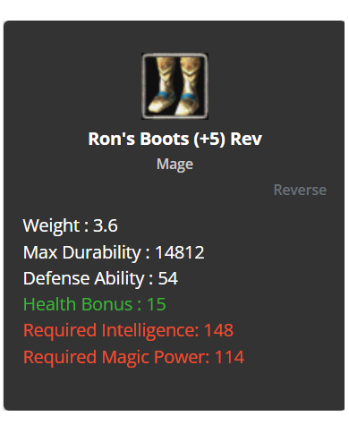 +5 Rev Ron Set