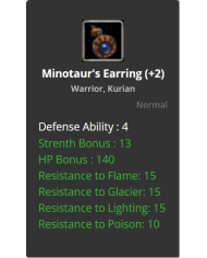 +2 Minotaurs Earring