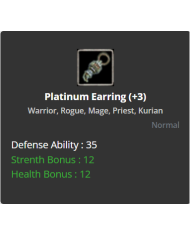 +3 Platinium Earring