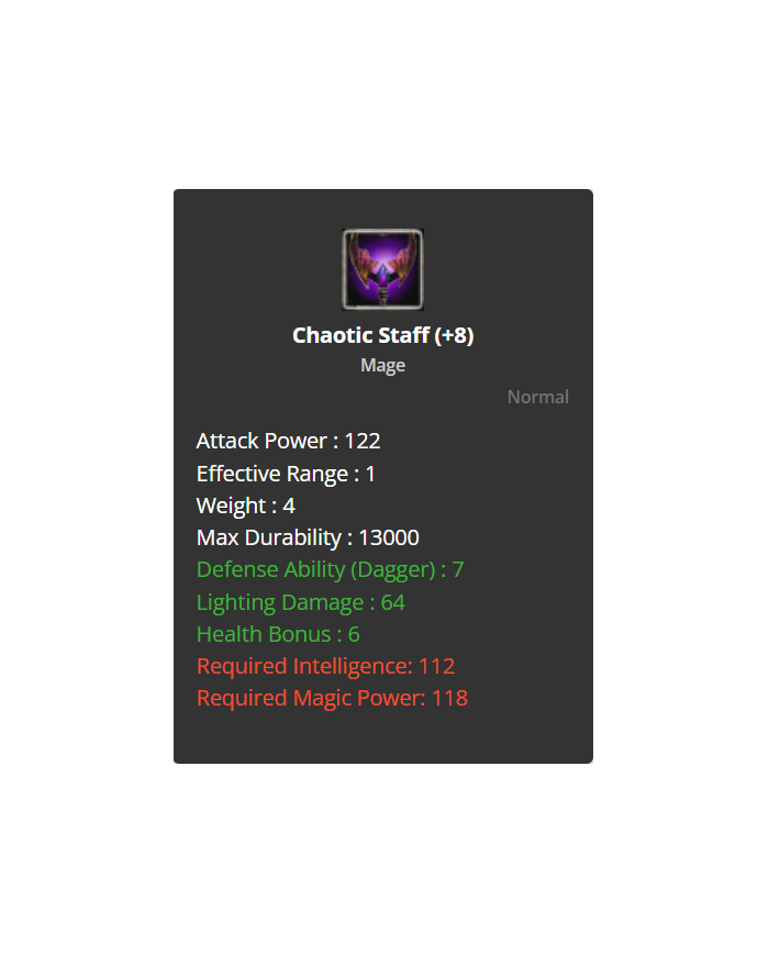 +8 Chaotic Staff