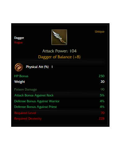 Dagger Of Balance +8