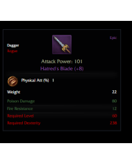 HATRED BLADE +8 PHYSİCAL 1