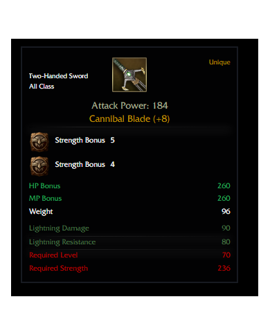 Cannibal Blade (+8)