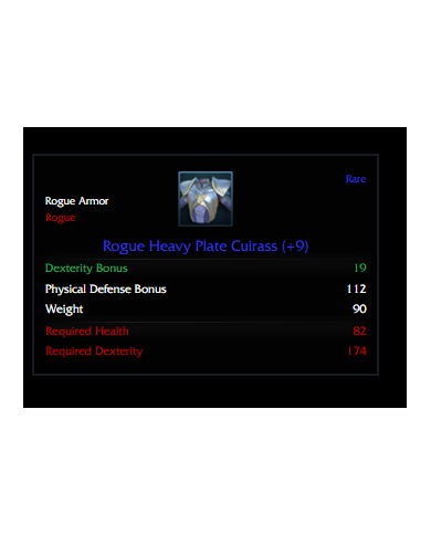 +9 ROGUE HEAVY PLATE