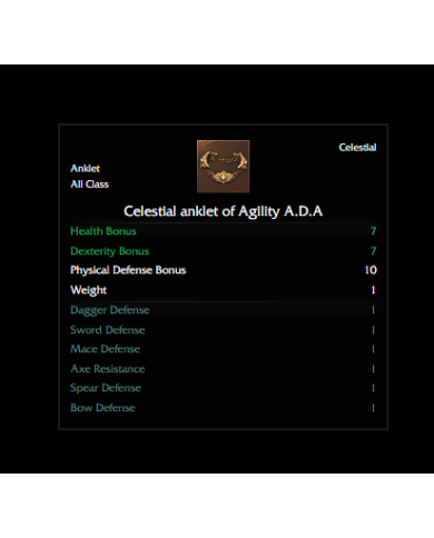 CELESTIAL ANKLET OF AGILITY A.D.A