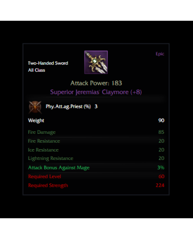 +8 SUPERIOR JEREMIAS % PRI ATTK RÜN