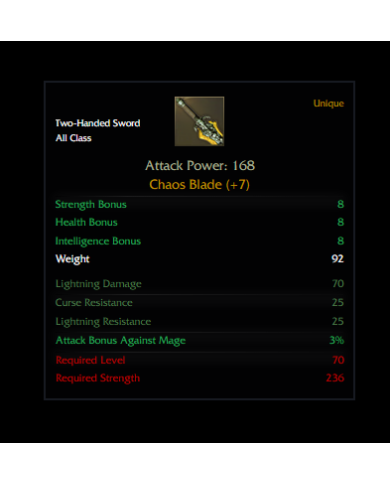 +7 CHAOS BLADE