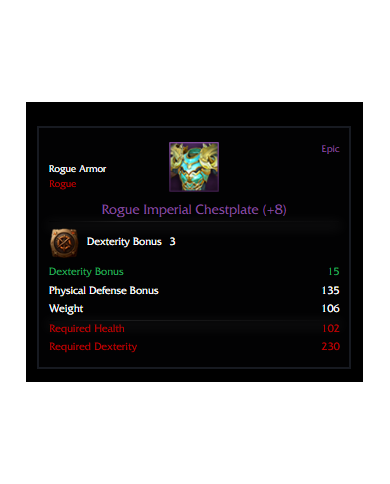 ROGUE İMPERİAL +8 SET (15 DEX)