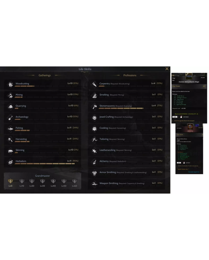 +6 RELİC, +10 Meslek , FR LR SKİLLERİ AÇIK ,122 K BP MAGE